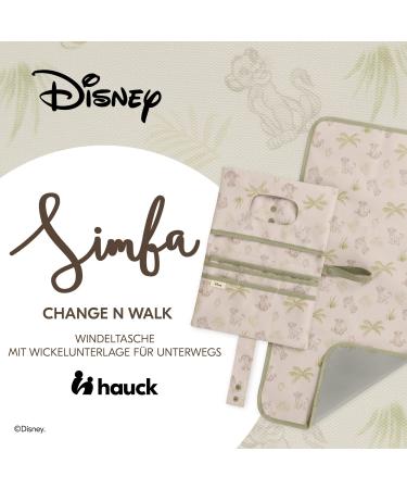 Hauck Disney Diaper Bag - Change N Walk Baby Organizer with Wrap Pad & Loop | Waterproof Simba Beige - Buy Online on SooperMarket.com