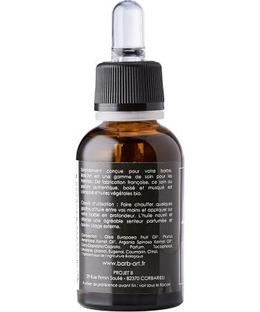 BarbArt Dry Beard Oil - Organic Beard Care with Argan Apricot Kernel & Olive Oil - 30ml - International Shipping Available - Buy Online on SooperMarket.com