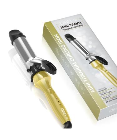 1 1/4 Inch Curling Iron 10 Inch Length Travel Curling Iron Mini with 3 Temperatures Dual Voltage & Rapid Heating Small Titanium Curling Wand