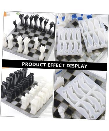 STOBOK 2pcs Chess Mold Molds for Resin Epoxy Resin Craft Molds Candy Molds Silicone Chocolate Mold Molds for Chocolate Candle Kit Crystal Silica Gel 3D Clay White Manual - Buy Online on SooperMarket.com