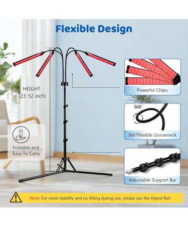 Red Light Lamp 180LEDs Blue Light & Infrared Light with Stand Height Adjustable & Angle Adjustable & Timer Red/Infrared/Blue Light for Home/Office Use - Buy Online on SooperMarket.com