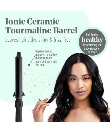 MINT 1 1/4 Inch Professional Curling Wand for Long Hair | Ionic Ceramic Barrel | Adjustable 230-430 F | Best Curling Iron for Thick Hair | Worldwide Dual Voltage - Buy Online on SooperMarket.com
