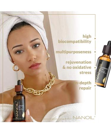 Nanoil Argan Oil 50ml - Pure Cold-Pressed Organic Oil for Hair Body & Face | Natural Care & Anti-Aging Solution - Buy Online on SooperMarket.com