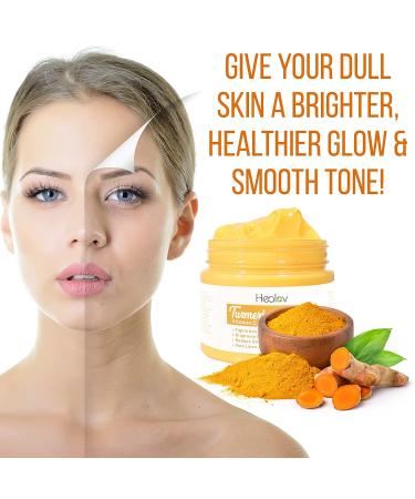 Turmeric Face Cream for Face & Body - Natural Skin Brightening Lotion for Acne, Scars, Sun Damage, and Age Spots - Healing Skincare with Vitamins - Buy Online on SooperMarket.com