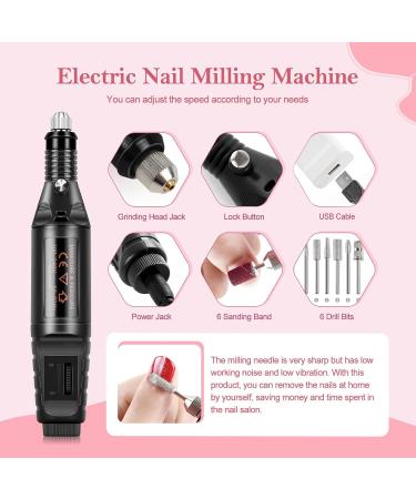 Gel Nail Polish Kit with U V Light and Drill Starter Kit 10pcs Gel Polish and 3PC Poly Extension Gel Glitter Nail Rhinestones Decoration Powders Stickers Gel Manicure Kit at Home Gifts for Women - Buy Online on SooperMarket.com