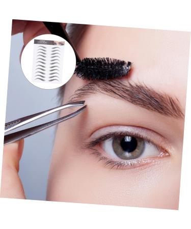Mikinona 12 Sheets Waterproof Eyebrow Stickers Eyebrow Shaping Sticker Hair-like Eyebrows Stickers Post Paper 21x15cm Black - Buy Online on SooperMarket.com