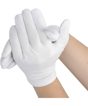 Buy 2 Pairs of Soft White Cotton Jersey Gloves | Unisex Twisted Cotton Gloves for Comfort & Durability - International Shipping Available - Buy Online on SooperMarket.com