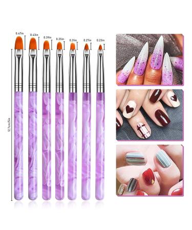 Ebanku 13-Piece Acrylic & Gel Nail Brush Set - Professional Nail Art Design Tools for UV Gel & Acrylic Painting - Buy Online on SooperMarket.com