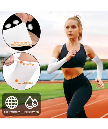 Buy Desoto Cooling Arm Sleeves 50+ UV Protection - 2 Pairs Non-Slip Compression for Running Cycling Volleyball & Basketball - Unisex Yellow - Buy Online on SooperMarket.com