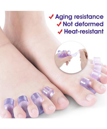 Sibba 2 Pairs Gel Toe Separators for Overlapping Toes, Bunions, Hammer Toe - Foot Pain Relief | Style A - Buy Online on SooperMarket.com