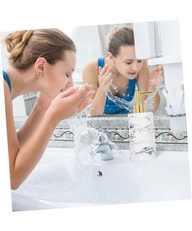 PRETYZOOM 1pc Simple Storage Decorative Bath Lovely Press-Type Liquids Shower Resin Supply Replacement Use White 19.00X7.00X7.00CM - Buy Online on SooperMarket.com