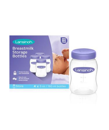 Lansinoh Breastmilk Storage Breast Pump Bottles 4 Count