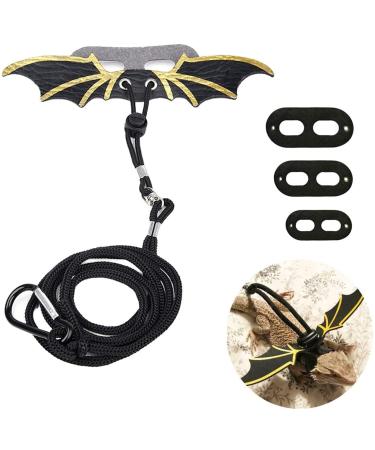Bearded Dragon Lizard Leash Harness - 3 Size Pack Lizard Wing Traction Harness Leash for Lizard Reptiles Amphibians Small Pet Small/Medium/Large