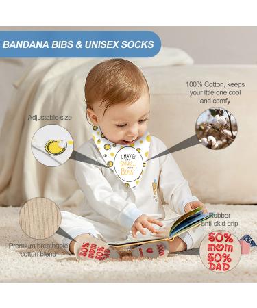 Pregnancy Gifts for First Time Moms Dad  Mommy and Daddy Est 2022 Stainless Steel Wine Tumbler Set with Onesie Baby Socks Drool Bib and Decision Coin - Top New Parents Gifts Idea for Gender Reveal - Buy Online on SooperMarket.com