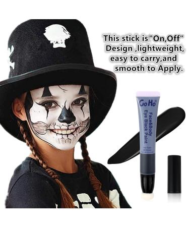 Go Ho Black Face Paint | Easy-to-Use Waterproof Oil-Based Stick for Halloween Cosplay Zombie & Goth Makeup - Buy Online on SooperMarket.com