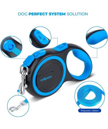 Edipets Retractable Dog Leash - 5m Flexileine for Dogs up to 50kg | Extendable & Inserable Walking Band - Buy Online on SooperMarket.com