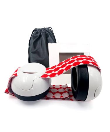 FROLIKA Baby Ear Protection - Baby Ear Defenders - Baby Earmuffs - Infant Ear Protection  Help Infant Noise Reduction Red and White