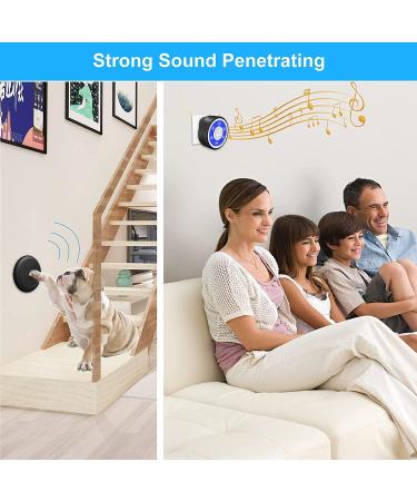 Buy MYPIN COURST HOUSE TRING Celbn - IP65 Waterproof Dog Door Bell with 20 Ringtones & 4 Modes LED Flash | 1 Receiver + 2 Transmitters (PET0172) - Buy Online on SooperMarket.com