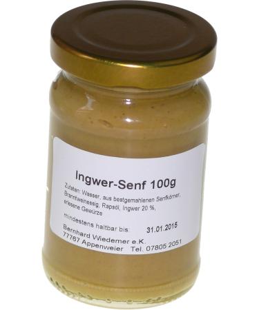 Wiedemer-fruity-spicy ginger muster made of fresh preparation with selected natural vegan ingredients-1 glass 100g gourmet mustard for fish soup Asian salad dressing and much more.
