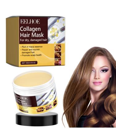 FunnAura Argan Oil Collagen Hair Deep Repair Collagen Mask for Dry Damaged Hair all Types