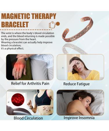 EnerCoppeX Copper Magnetic Bracelet for Women - Detox Jewelry with 3500 Gauss Magnet (CPB-0036SGA) - Buy Online on SooperMarket.com