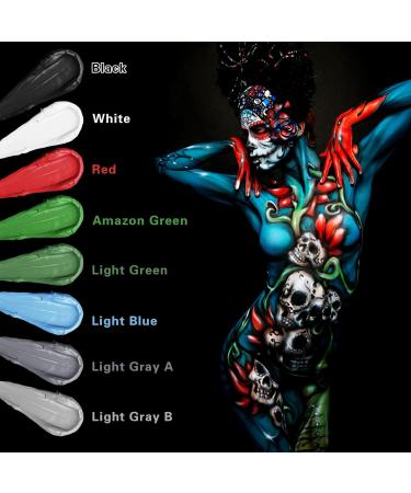 Go Ho Amazon Green Face and Body Paint Makeup 25g - Professional Water-based Creamy to Gel Formula for Adults, Children, Cosplay, SFX, Costumes, Festivals, Halloween - Buy Online on SooperMarket.com