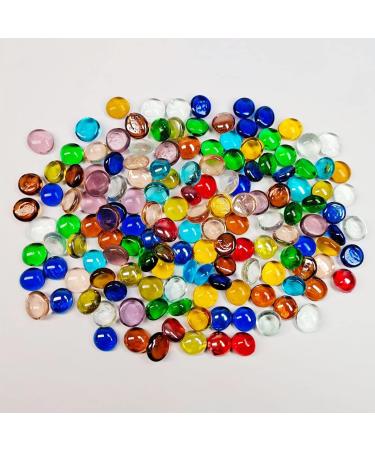 Meschett 50PCS Mini Glass Gems Mixed Colour Mancala Stones - Home Decorative Art Craft Vase Filler - 0.5-0.7 Inch Mix - Buy Online on SooperMarket.com