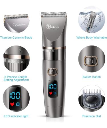 Hatteker Professional Hair Clipper Cordless Trimmer Kit for Men - 14 Piece Set - Buy Online on SooperMarket.com