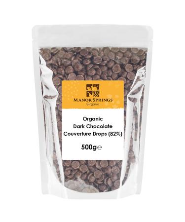 Organic Dark Chocolate Couverture Drops (82%) 500g by Manor Springs Organic