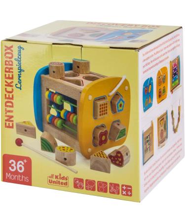 All Kids United Wooden Plug-In Cube Toy | Motor Skills & Design Recognition | Educational Puzzle Sorting for Enhanced Concentration - Buy Online on SooperMarket.com