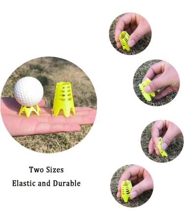 Plastic Golf Tees 20Pcs Pack for Indoor & Outdoor Simulator Practice - 10 Tall & 10 Small Yellow Tees for Winter Turf & Driving Range - Buy Online on SooperMarket.com