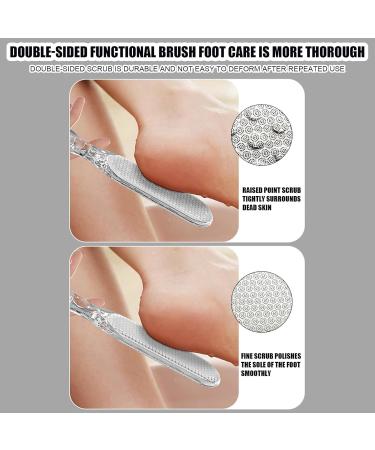 Foot Brush Scrubber 2-in-1 Multi Purpose Callus Remover - Multi-Purpose Pedicure Tools Foot Scrubber for Dead Skin - Reduces Calluses Corns Transparent Gray - Buy Online on SooperMarket.com