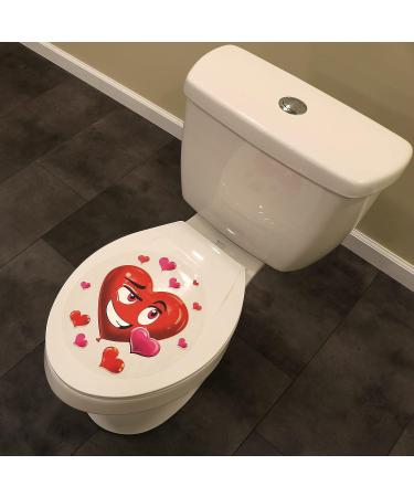 Iconikal 2-Piece Valentine's Toilet Seat Cling Decoration Set - Buy Online on SooperMarket.com