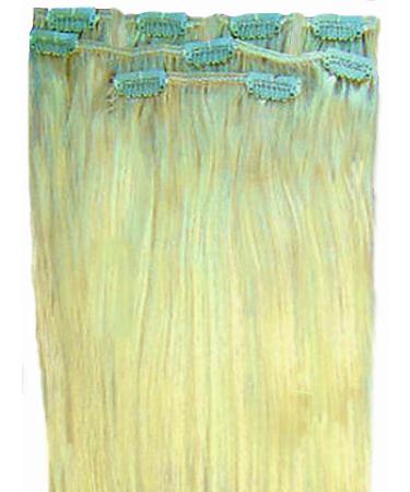 Forever Young Clip In Remy Human Hair Extensions Half Head 40g 16" Length Natural Light Blonde #613