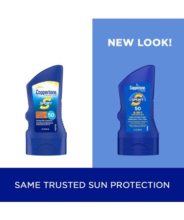 Coppertone SPORT Sunscreen Lotion SPF 50 - Water Resistant, Broad Spectrum, 3 Fl Oz Bottle (Pack of 6) - Buy Online on SooperMarket.com