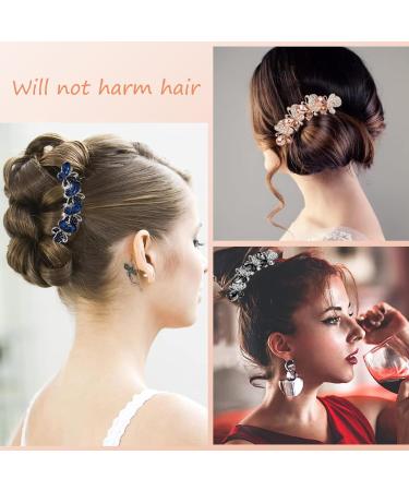 DHWEKU Rhinestone Hair Comb Hair Accessories Comb 3 Pieces Butterflies and Flowers Hair Comb with Rhinestones 3 Colours Bridal Hair Accessories Hair Side Comb for Women and Girls - Buy Online on SooperMarket.com