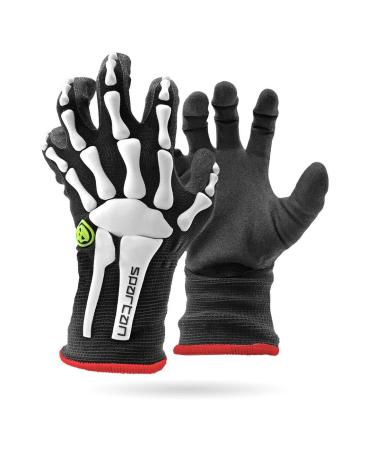 Infamous Paintball Spartan Skeleton Bones Gloves - Medium (8)