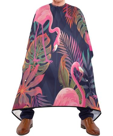 Buy Blueangle Palm Leaf Flamingo Barber Cape | Waterproof Hair Cutting Cape for Home & Salon - 55x65 Inch - Buy Online on SooperMarket.com