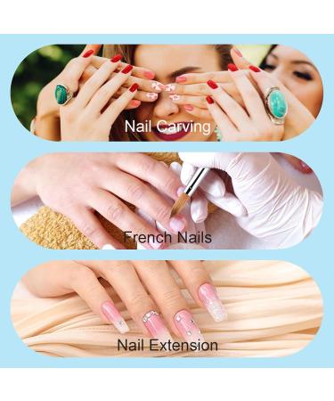 Buy Size 10 Acrylic Nail Brush - 100% Pure Kolinsky 3D Art Nail Brush with Gradient Blue Handle for Nail Extension & Carving - Buy Online on SooperMarket.com