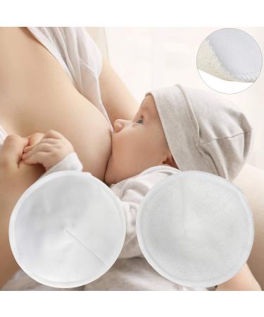 12pcs Bamboo Nursing Breast Pads w/ Laundry Bag - Contoured Leak-Proof Breastfeeding Nipple Pad for Maternity, Reusable Nipple Covers for Breastfeeding - Pastel Touch, 4.5 inch - Buy Online on SooperMarket.com