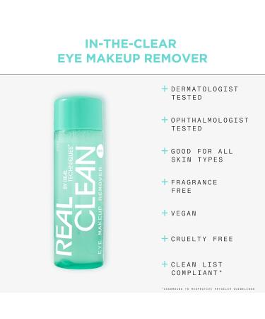 Real Techniques In-The-Clear Eye Makeup Remover - Gentle Vegan Cruelty-Free with Hyaluronic Acid & Vitamin C - 4 fl. oz - Buy Online on SooperMarket.com