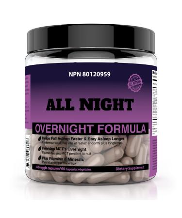 C+L ALL NIGHT : First Ever Overnight Keto Friendly Sleep Aid | MCT+ Vitamins & Immunity Complex | helps 24 HR keto support | All Natural & GF | 60 Caps