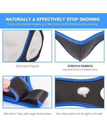 KETINAU Snoring Chin Strap - Adjustable Snore Device for Men and Women - Blue - Buy Online on SooperMarket.com