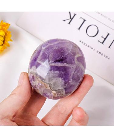 Palm Stone | Amethyst Palm Stones Crystal for Massage Large Palm Stone Crystals Natural Gemstones Polished Energy Crystal Stone for Stress Relief Meditation - Buy Online on SooperMarket.com
