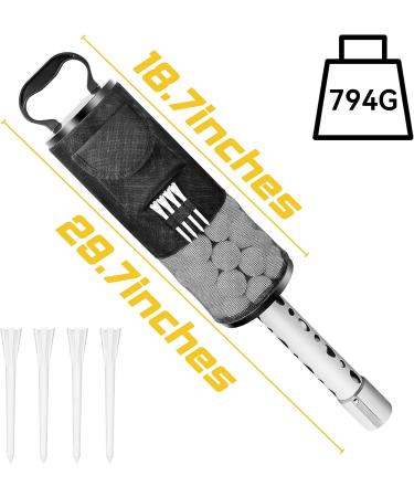 Kamitty Shag Bag for Golf Balls - Retriever with Aluminum Tube, Pocket & Tee Holder - Holds up to 80 Balls - Buy Online on SooperMarket.com