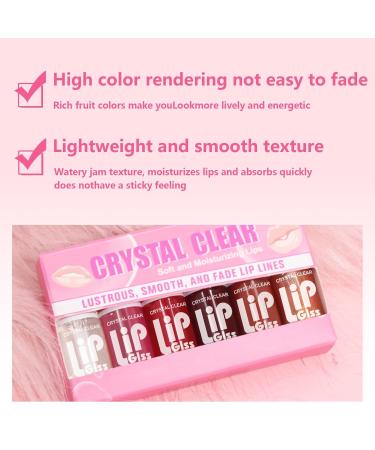 6 Colors Lip Oil Set - Hydrating Lip Glow & Gloss | Long-Lasting Non-Sticky Plumping Lip Makeup - Buy Online on SooperMarket.com