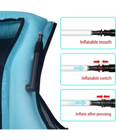 OMOUBOI Snorkeling Vest | Swim Jacket for Kids & Adults | Kayaking Buoyancy Vest for Water Sports | Portable & Safety Certified | Blue - Buy Online on SooperMarket.com