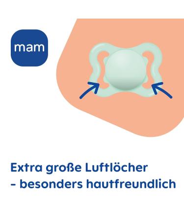 Buy Mam Supreme Night Schnuller Set - Bright Baby Pacifiers for Healthy Dental Development Prevents Skin Irritation 0-6 Months Dog/Elephant Design Includes Pacifier Box - Buy Online on SooperMarket.com