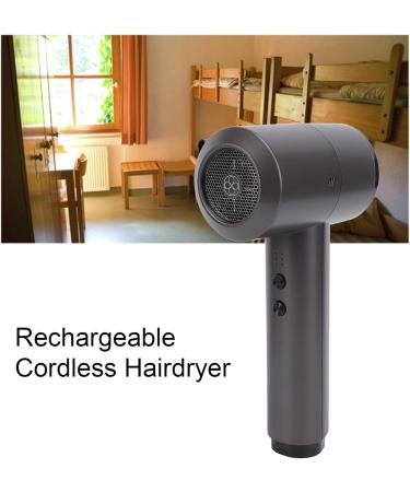 Cordless Hair Dryer Portable Lightweight Fast Drying Hairdryer Blowdryer Constant Temperature 5000mAh Batterry 6 Speed Adjustment Hairdryer for Home Camping (US Plug) US Plug Coffee - Buy Online on SooperMarket.com