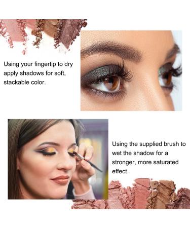 10 Colors Eyeshadow Palette with 6 Brushes - Matte, Shimmer, Glitter Eye Makeup Set - Long Lasting, High Pigment Formula for Natural Look - Buy Online on SooperMarket.com